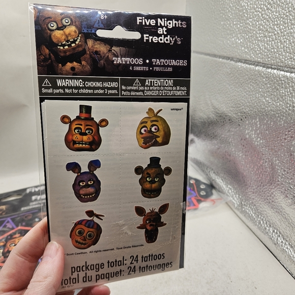 Five Nights at Freddys Birthday Party Decoration Kit, Birthday Banner, Tatoos.  - Picture 2 of 7